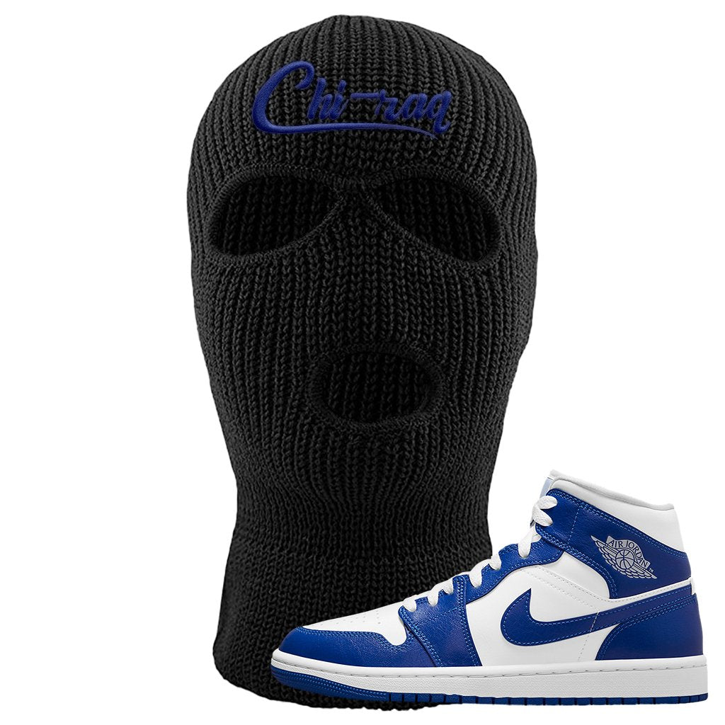 Air Jordan 1 Mid Kentucky Blue Ski Mask | Chiraq, Black