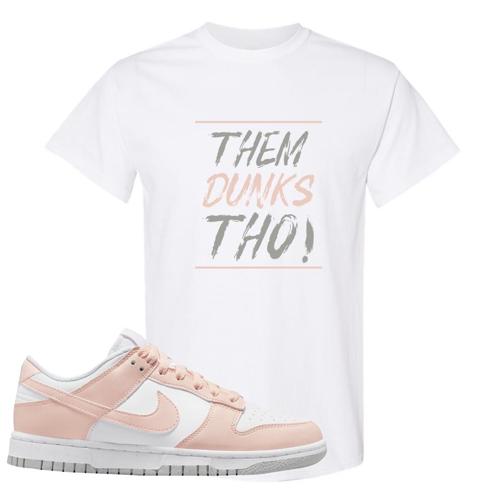 Move To Zero Pink Low Dunks T Shirt | Them Dunks Tho, White