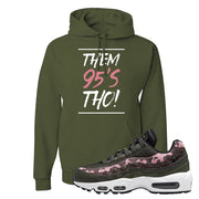 Olive Pink Camo 95s Hoodie | Them 95's Tho, Military Green