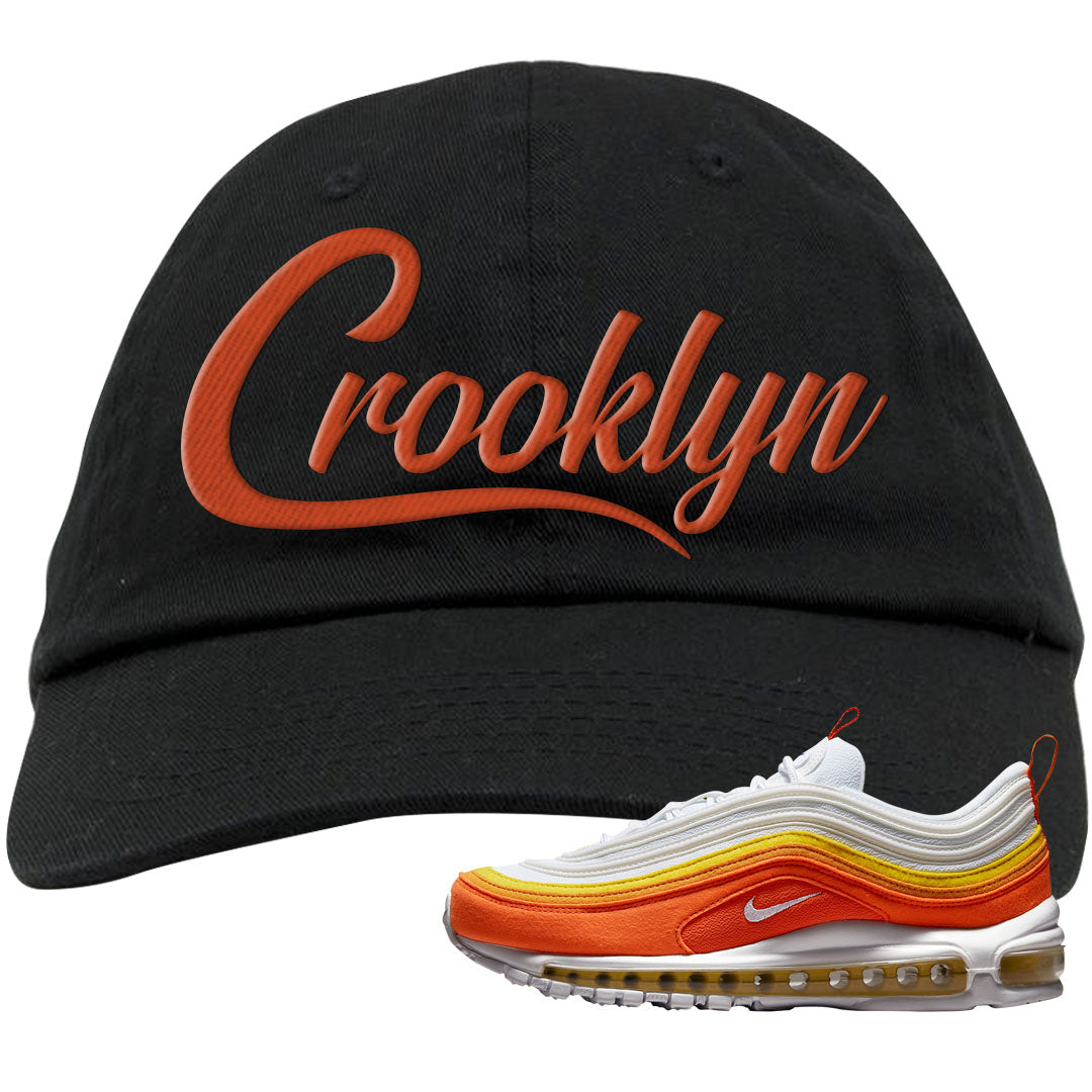 Club Orange Yellow 97s Dad Hat | Crooklyn, Black