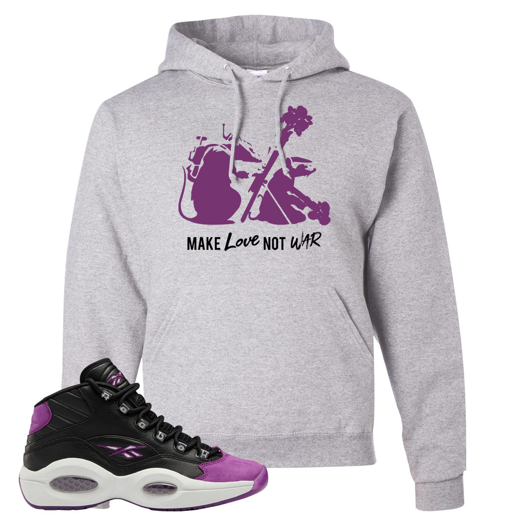 Eggplant Mid Questions Hoodie | Army Rats, Ash