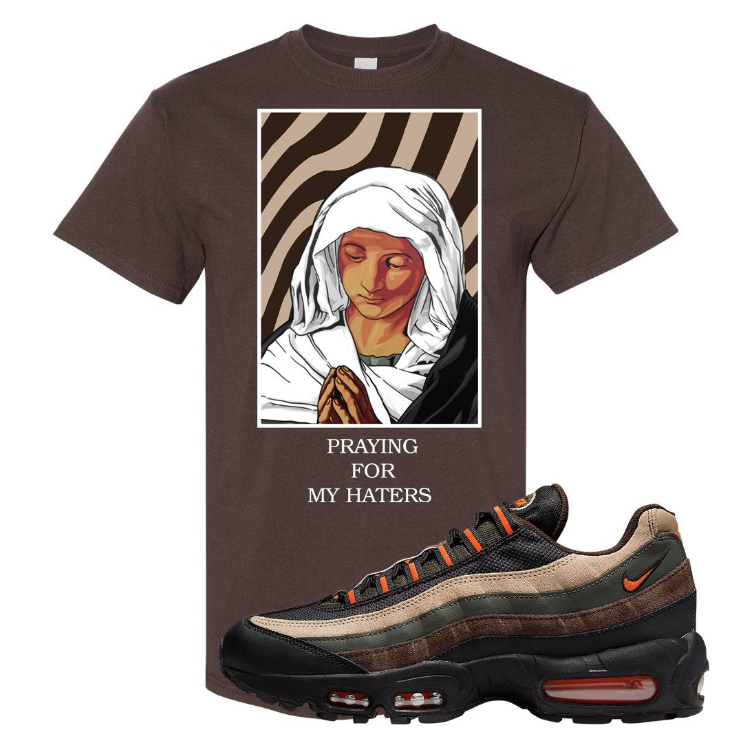 Dark Army Orange Blaze 95s T Shirt | God Told Me, Chocolate