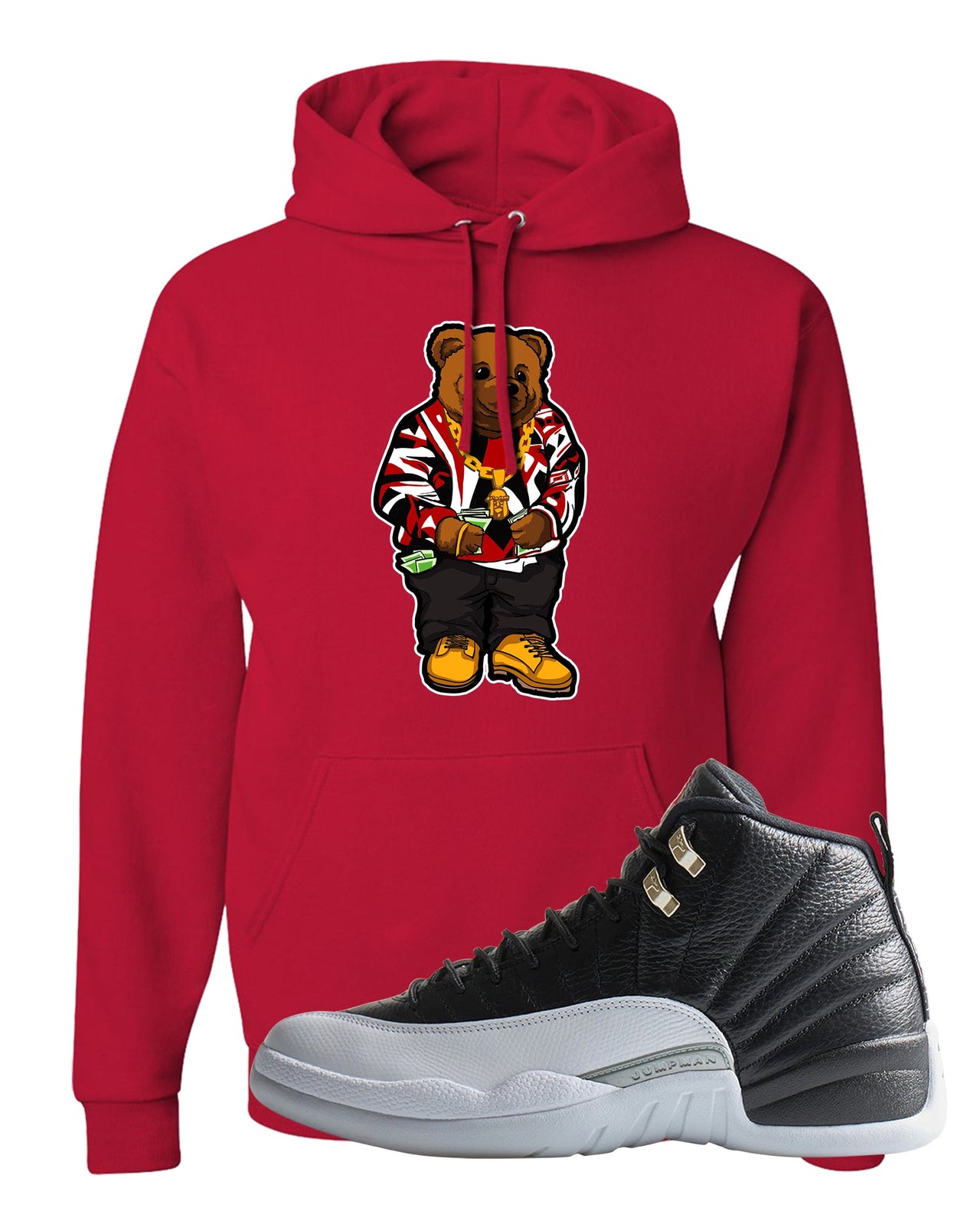 Playoff 12s Hoodie | Sweater Bear, Red
