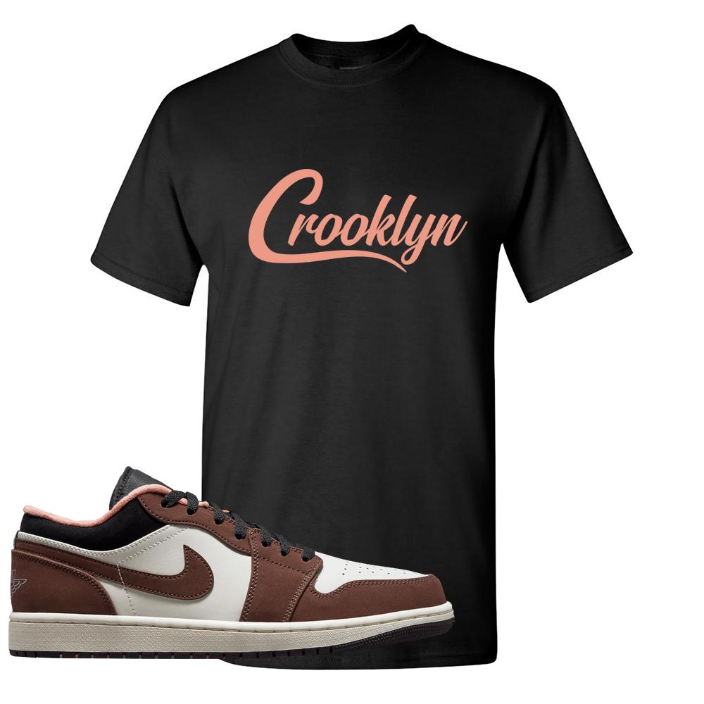 Mocha Low 1s T Shirt | Crooklyn, Black