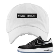 Colin Kaepernick X Air Force 1 Low I'm With Kap White Sneaker Hook Up Distressed Dad Hat