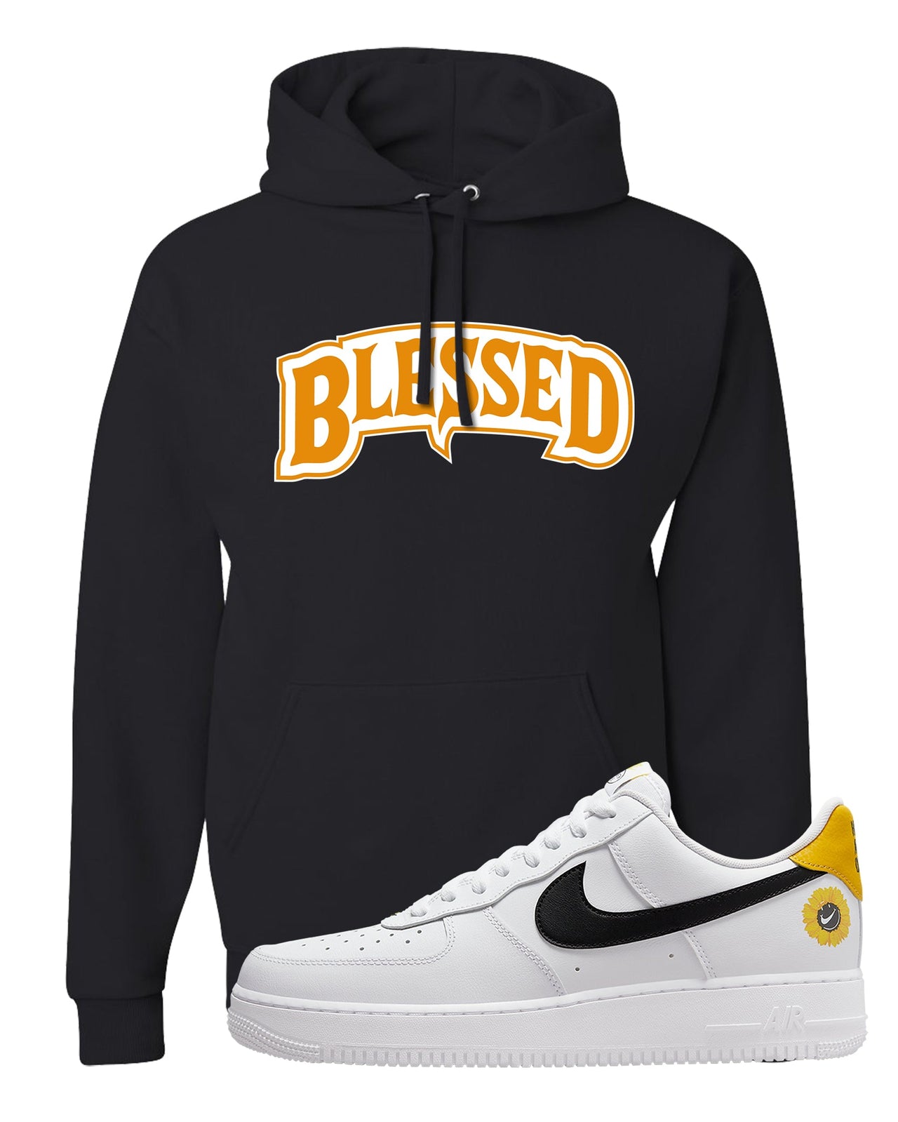 Have A Nice Day AF1s Hoodie | Blessed Arch, Black