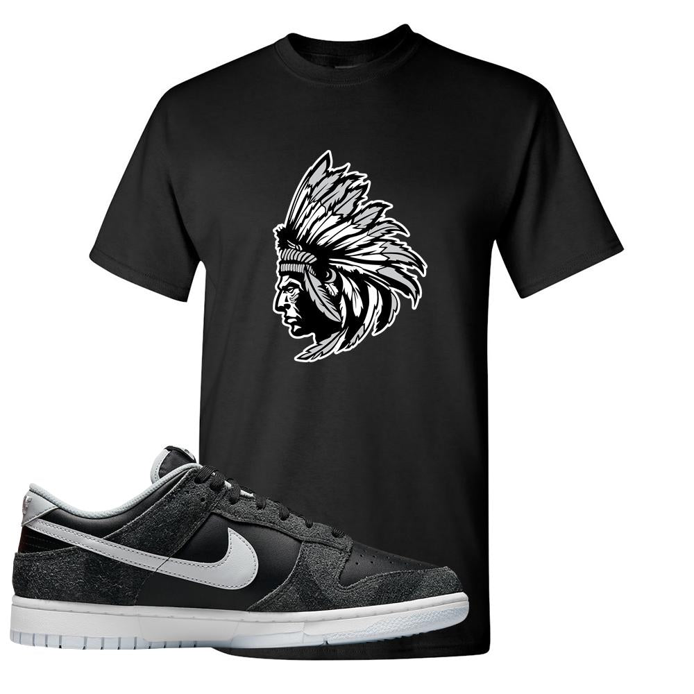 Zebra Low Dunks T Shirt | Indian Chief, Black