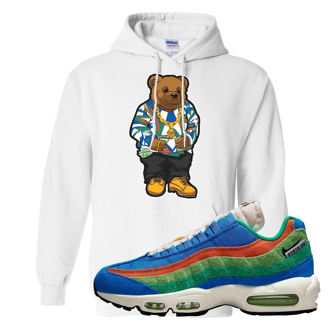 Light Blue Green AMRC 95s Hoodie | Sweater Bear, White