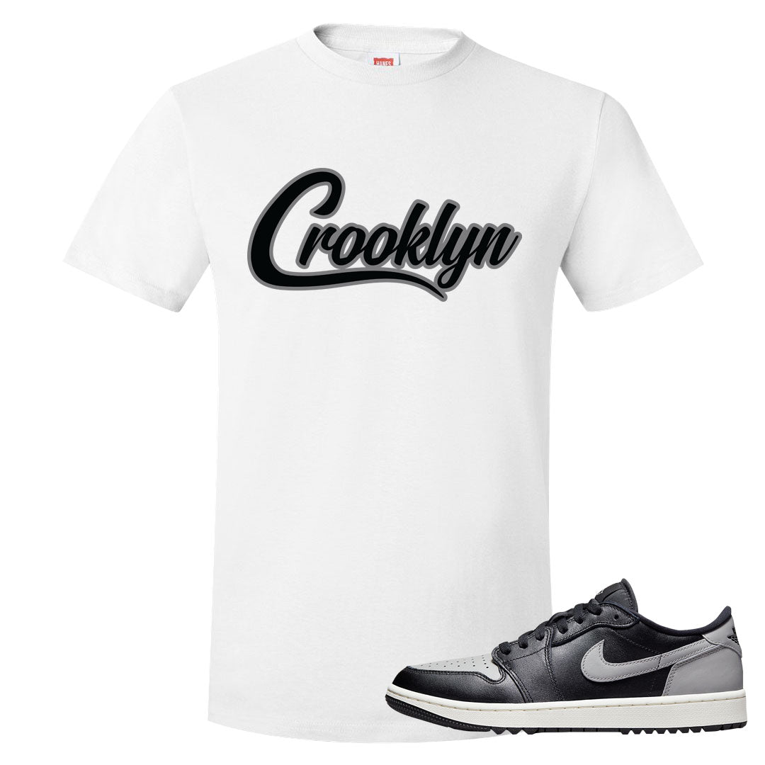 Shadow Golf Low 1s T Shirt | Crooklyn, White