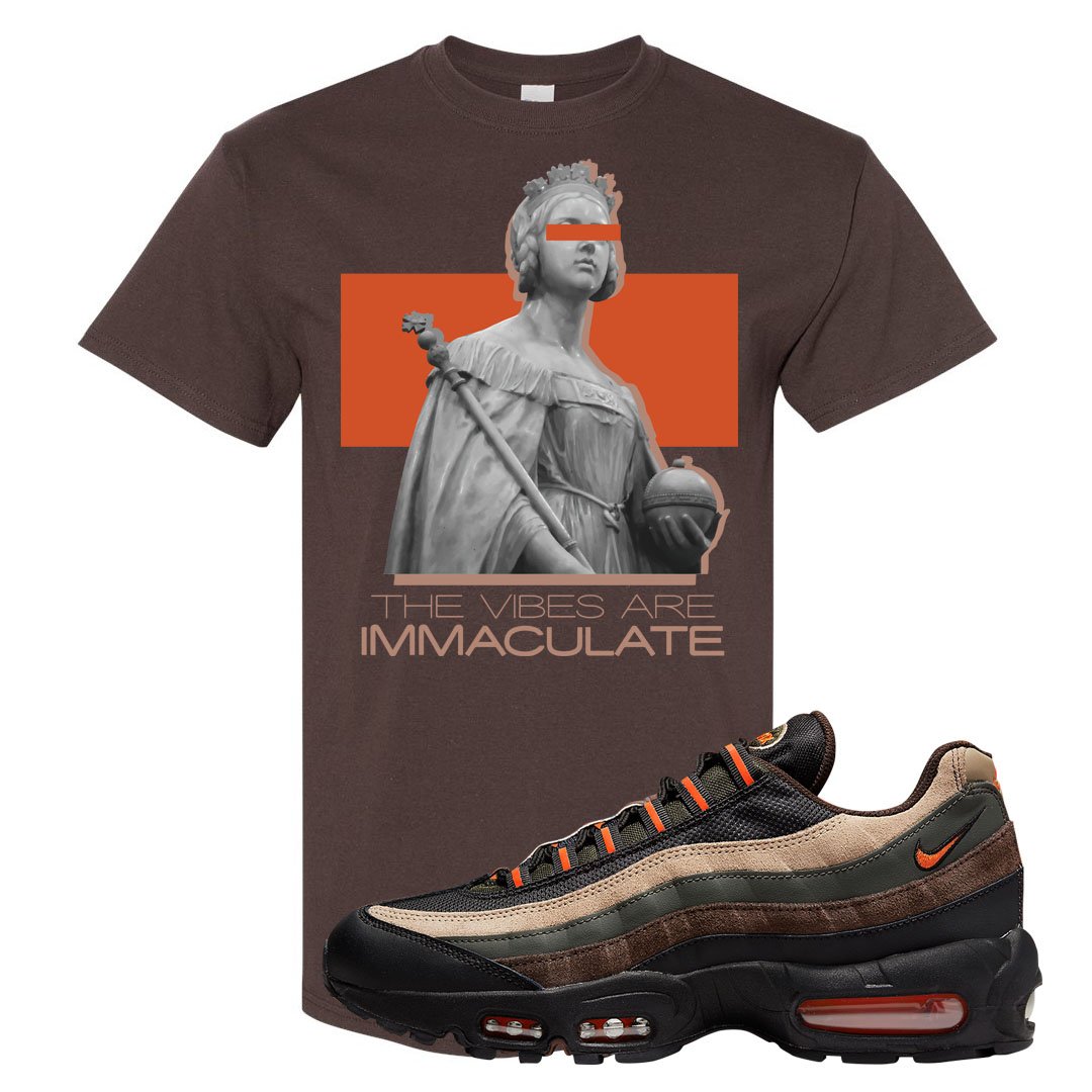 Dark Army Orange Blaze 95s T Shirt | The Vibes Are Immaculate, Chocolate