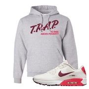 Fusion Red Dark Beetroot Golf 90s Hoodie | Trap To Rise Above Poverty, Ash