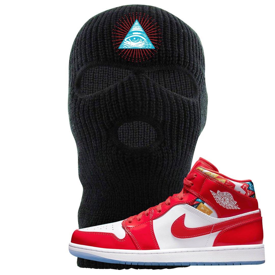 Barcelona Sweater Mid 1s Ski Mask | All Seeing Eye, Black