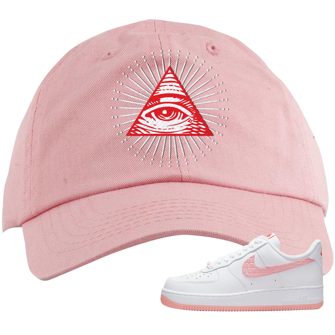 Valentine's Day 2022 AF1s Dad Hat | All Seeing Eye, Light Pink