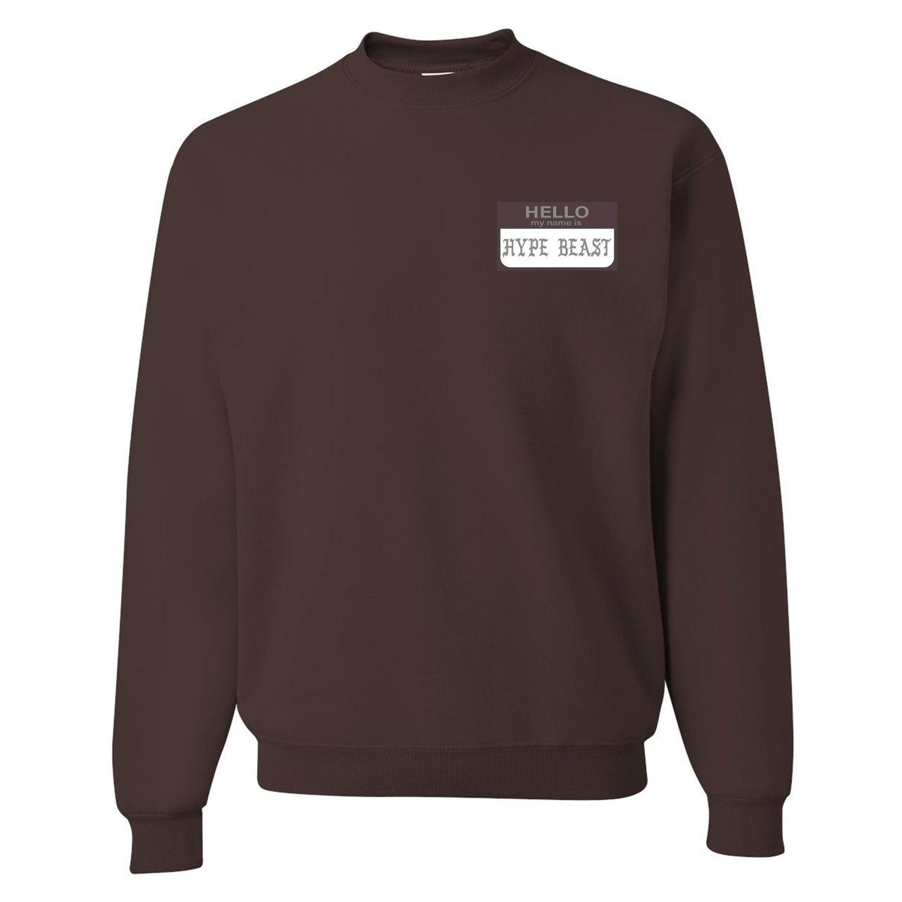 Geode 700s Crewneck Sweater | Hello My Name Is Hype Beast Pablo, Brown