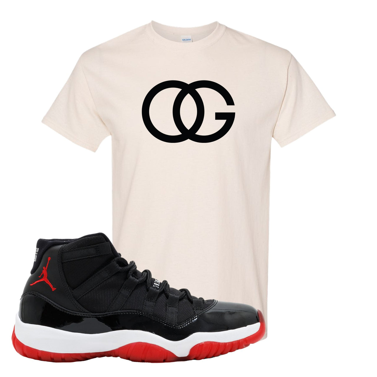 Jordan 11 Bred OG White Sneaker Hook Up T-Shirt