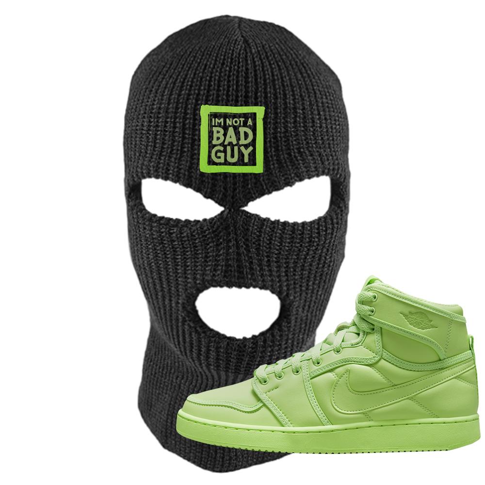 Neon Green KO 1s Ski Mask | I'm Not A Bad Guy, Black