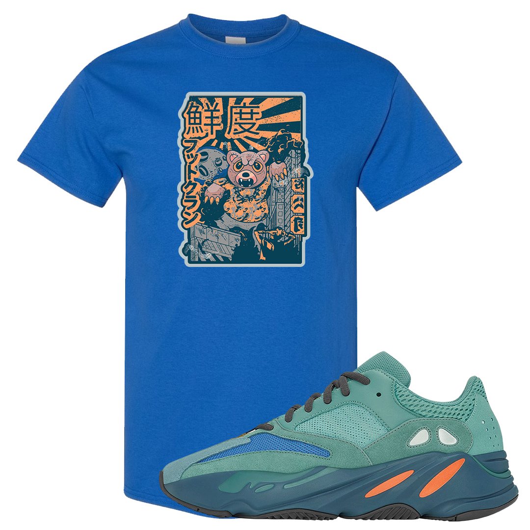 Faded Azure 700s T Shirt | Attack Of The Bear, Royal