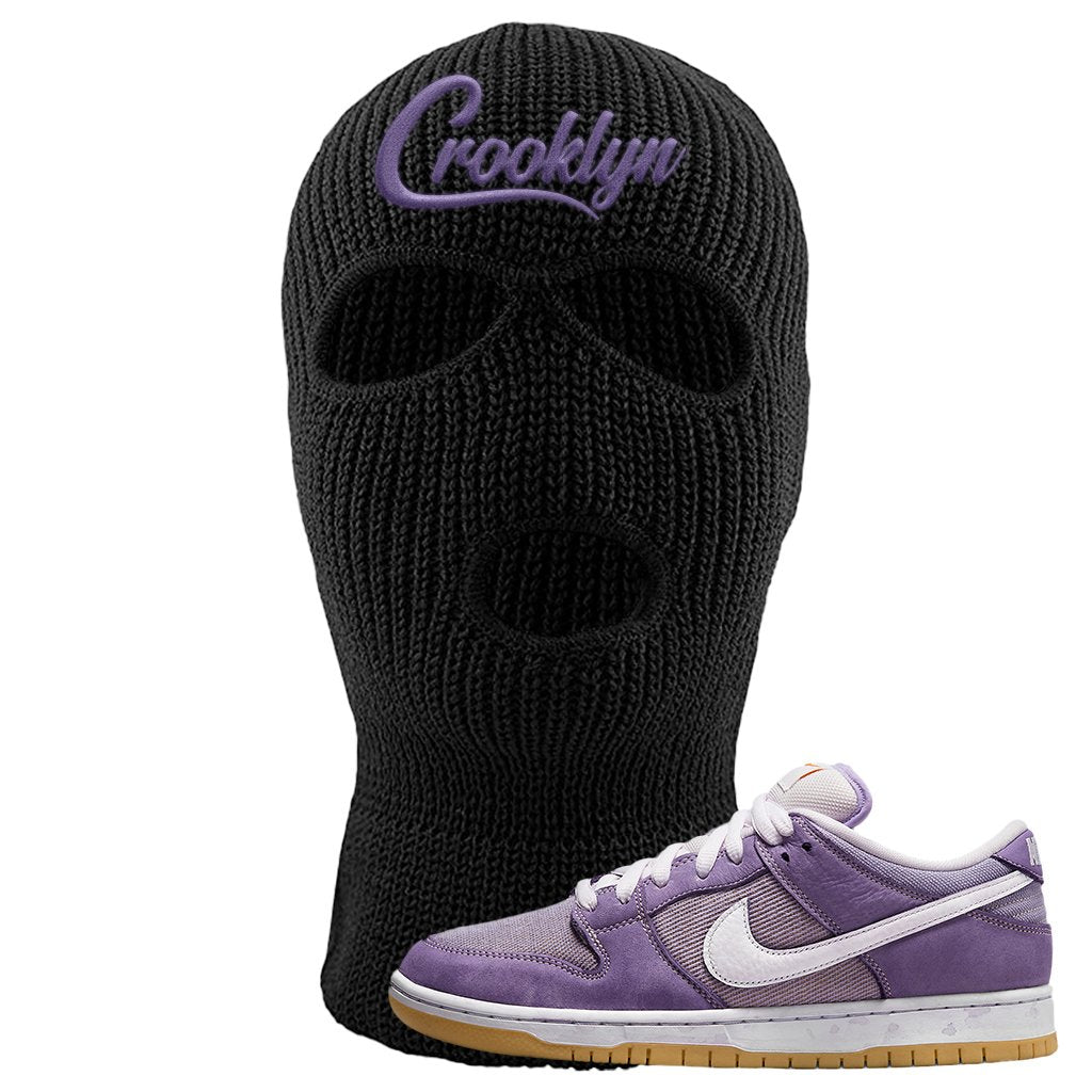 Unbleached Purple Lows Ski Mask | Crooklyn, Black