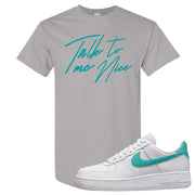 Washed Teal Low 1s T Shirt | Talk To Me Nice, Gravel