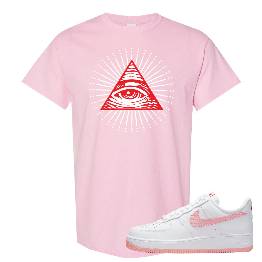 Valentine's Day 2022 AF1s T Shirt | All Seeing Eye, Light Pink
