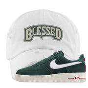 Athletic Club Low AF1s Distressed Dad Hat | Blessed Arch, White