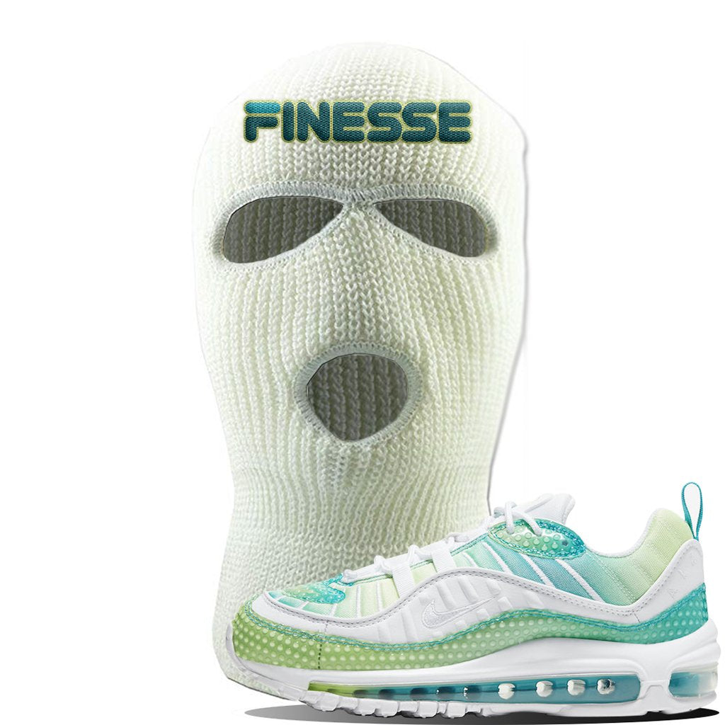 WMNS Air Max 98 Bubble Pack Sneaker White Ski Mask | Winter Mask to match Nike WMNS Air Max 98 Bubble Pack Shoes | Finesse