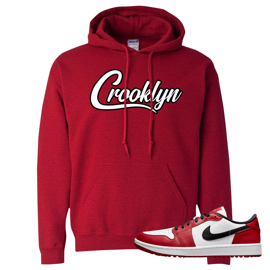 Chicago Golf Low 1s Hoodie | Crooklyn, Red