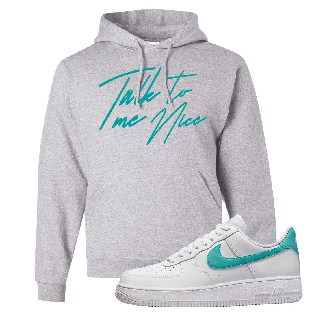 Washed Teal Low 1s Hoodie | Talk To Me Nice, Ash