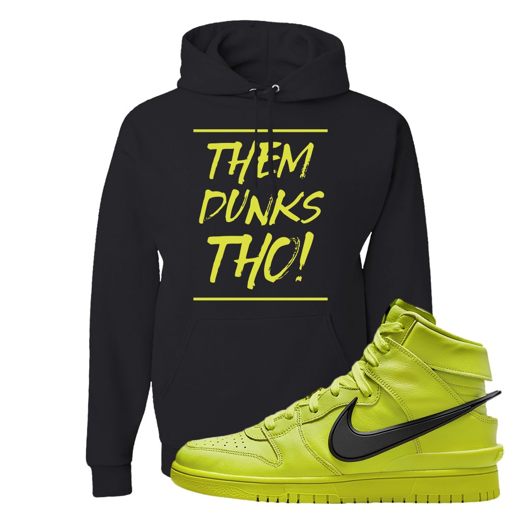 Atomic Green High Dunks Hoodie | Them Dunks Tho, Black