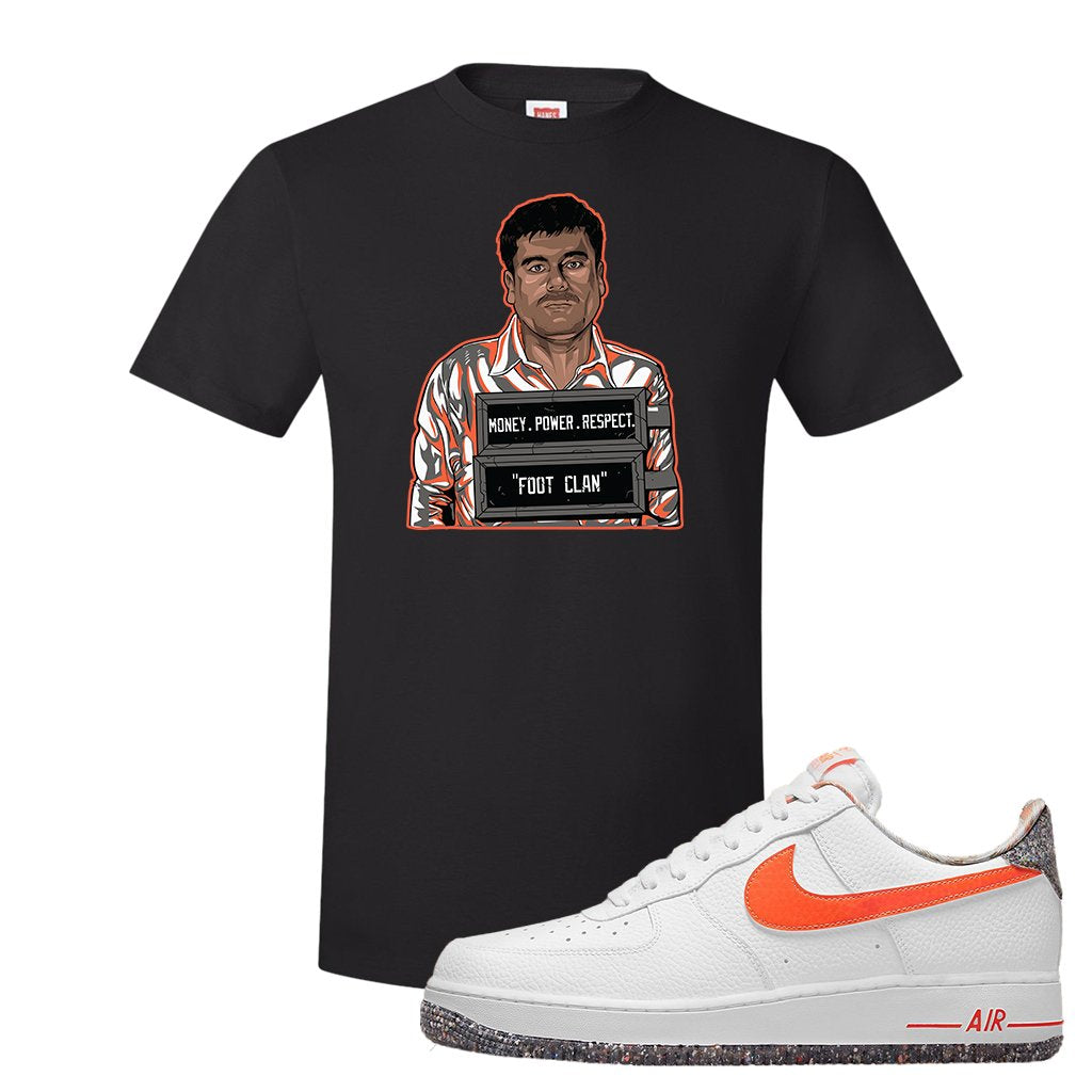 Air Force 1 Low Crimson Grind Rubber T Shirt | El Chapo Illustration, Black