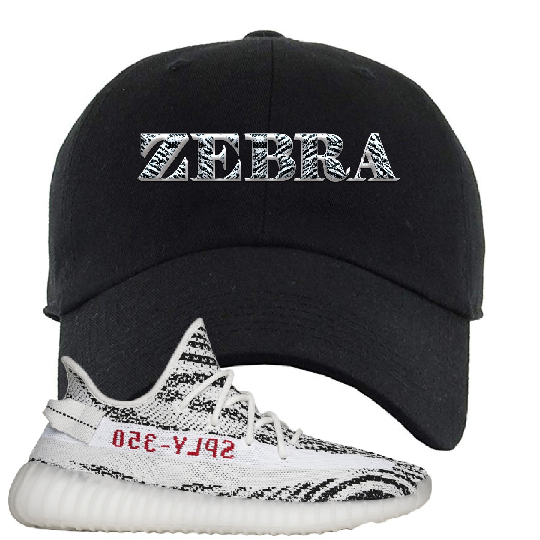 Yeezy Boost 350 V2 Zebra Zebra Black Sneaker Hook Up Dad Hat