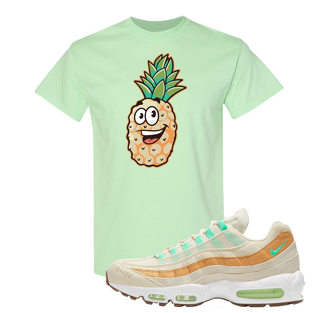 Happy Pineapple 95s T Shirt | Happy Pineapple Head, Mint