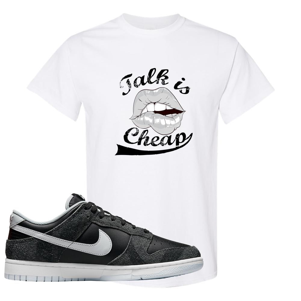 Zebra Low Dunks T Shirt | Talk Is Cheap, White