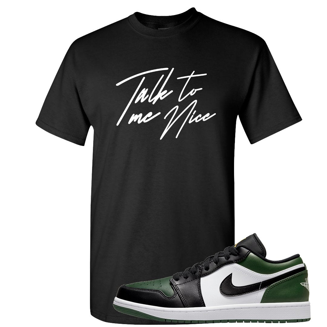 Green Toe Low 1s T Shirt | Talk To Me Nice, Black