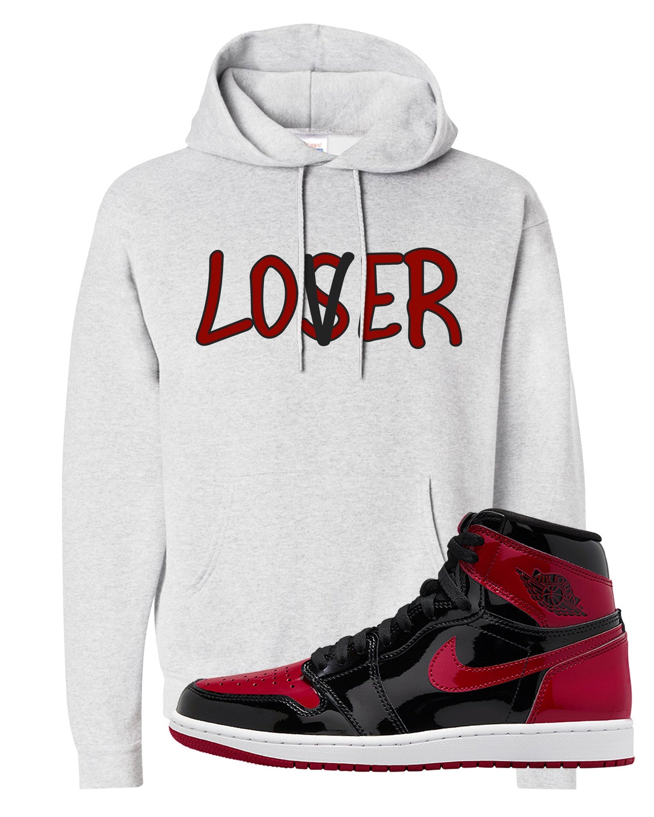 Patent Bred 1s Hoodie | Lover, Ash
