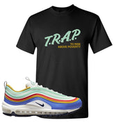 Multicolor 97s T Shirt | Trap To Rise Above Poverty, Black