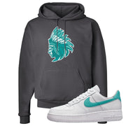 Washed Teal Low 1s Hoodie | Indian Chief, Smoke Grey