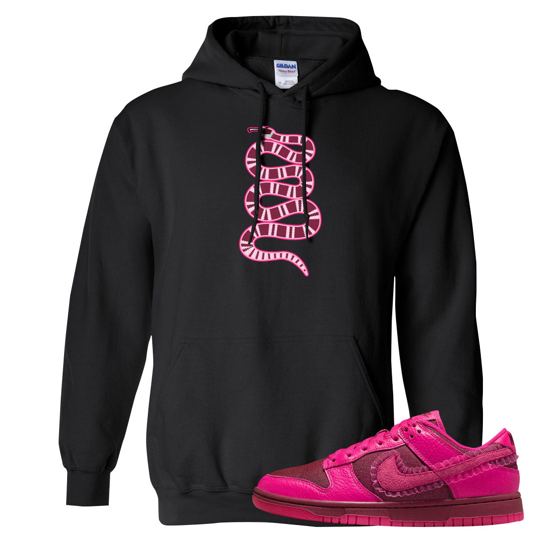 2022 Valentine's Day Low Dunks Hoodie | Coiled Snake, Black