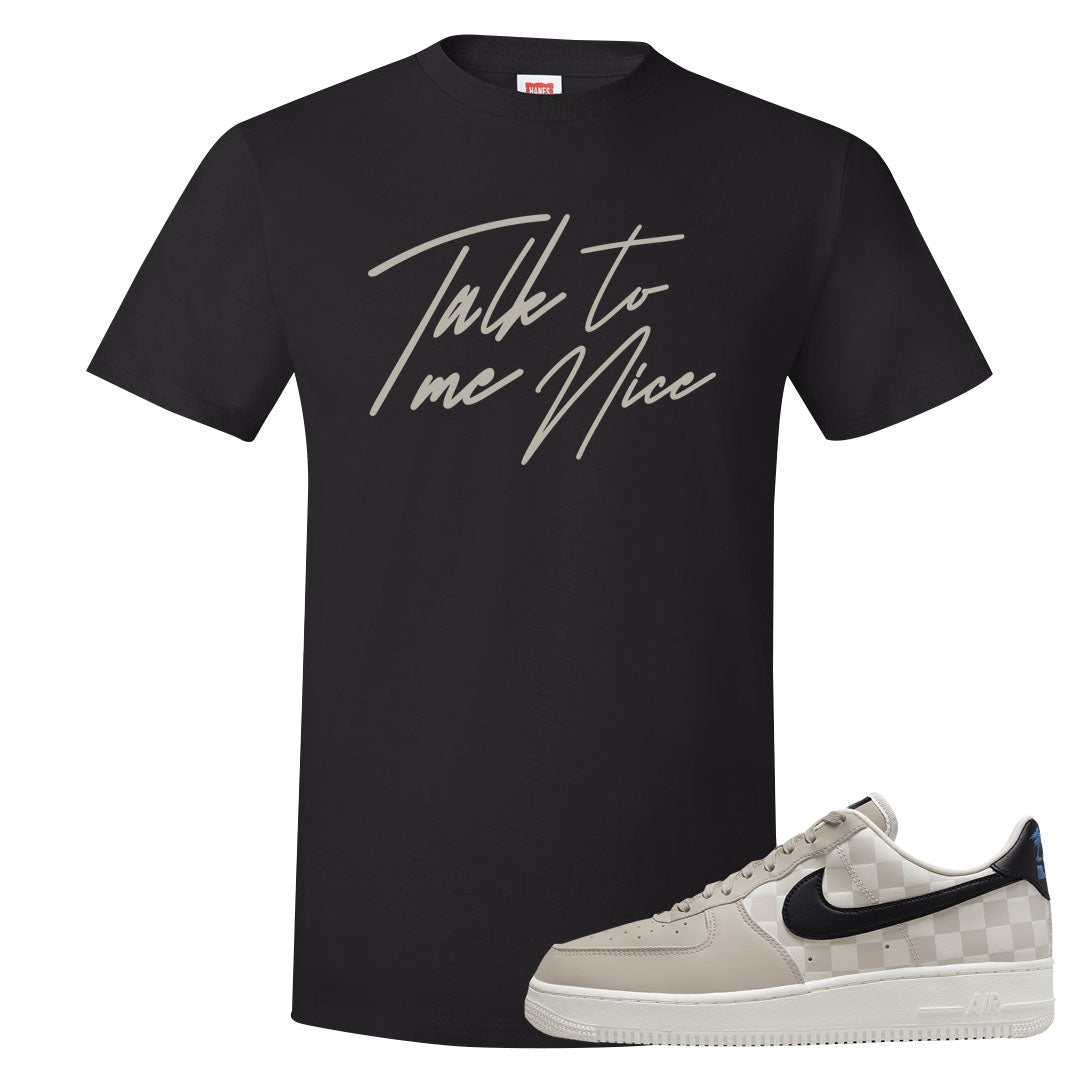 King Day Low AF 1s T Shirt | Talk To Me Nice, Black