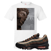 Dark Army Orange Blaze 95s T Shirt | Miguel, White