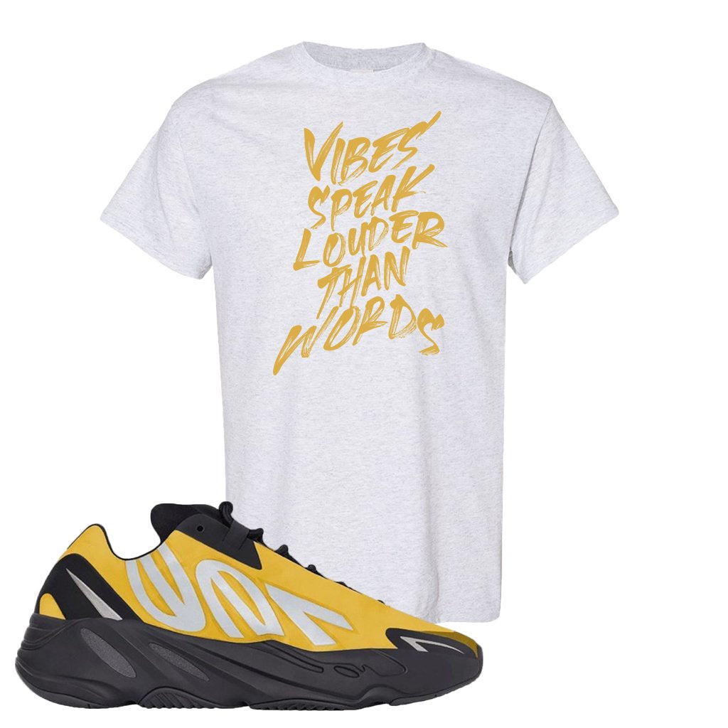 MNVN Honey Flux 700s T Shirt | Vibes Speak Louder Than Words, Ash