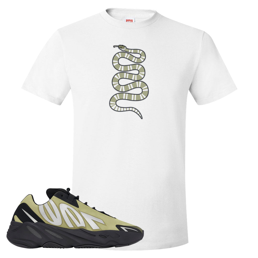 Resin MNVN 700s T Shirt | Coiled Snake, White