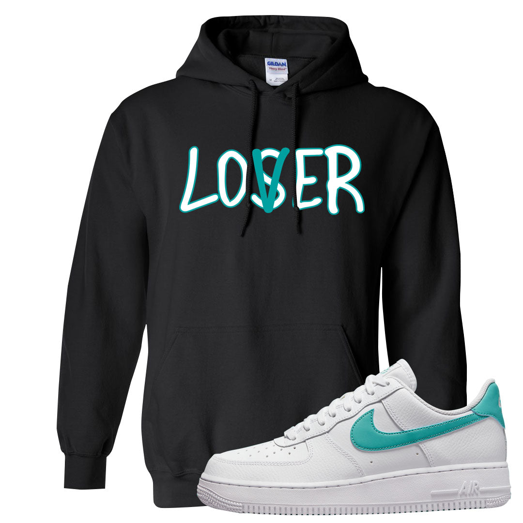 Washed Teal Low 1s Hoodie | Lover, Black