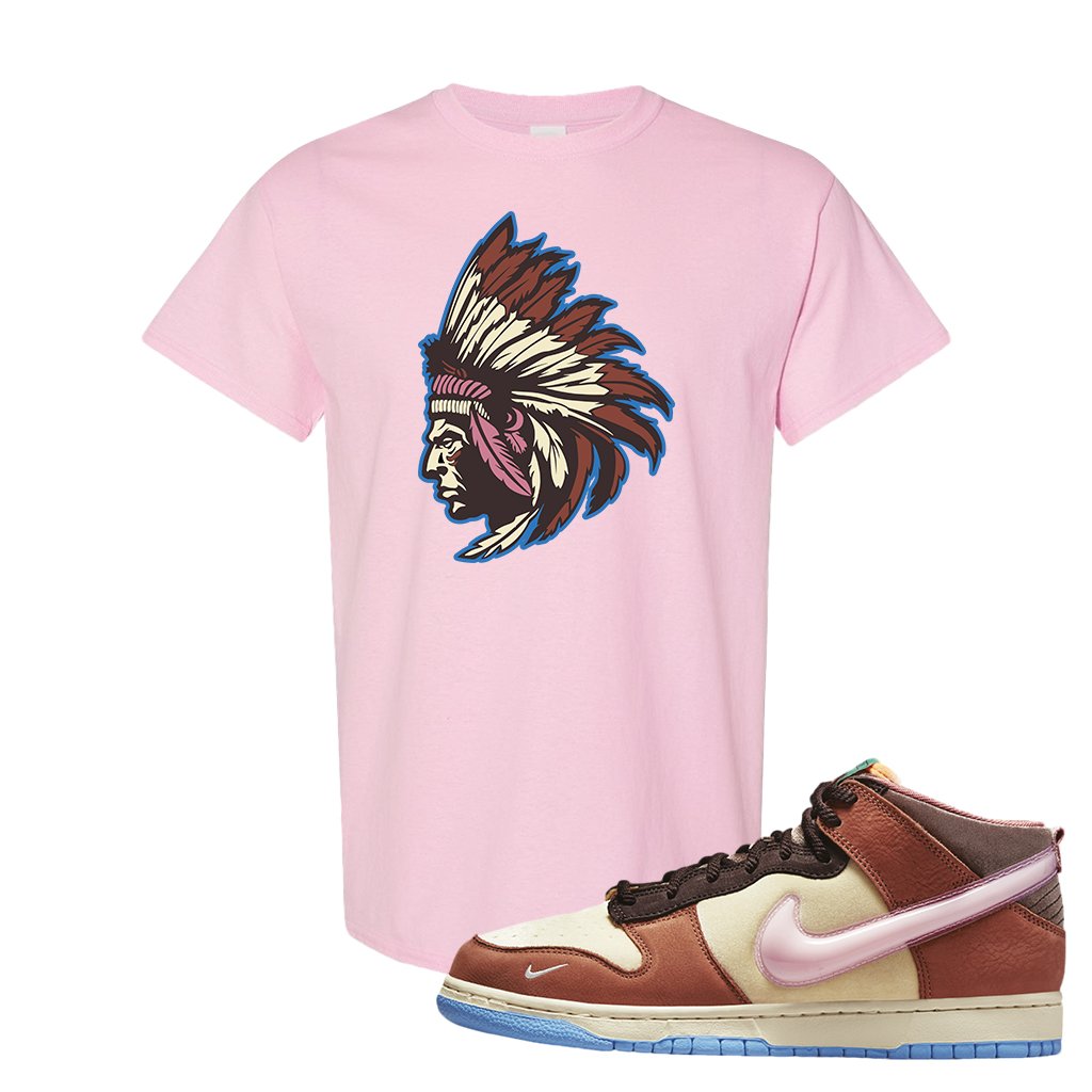 Chocolate Milk Mid Dunks T Shirt | Indian Chief, Light Pink