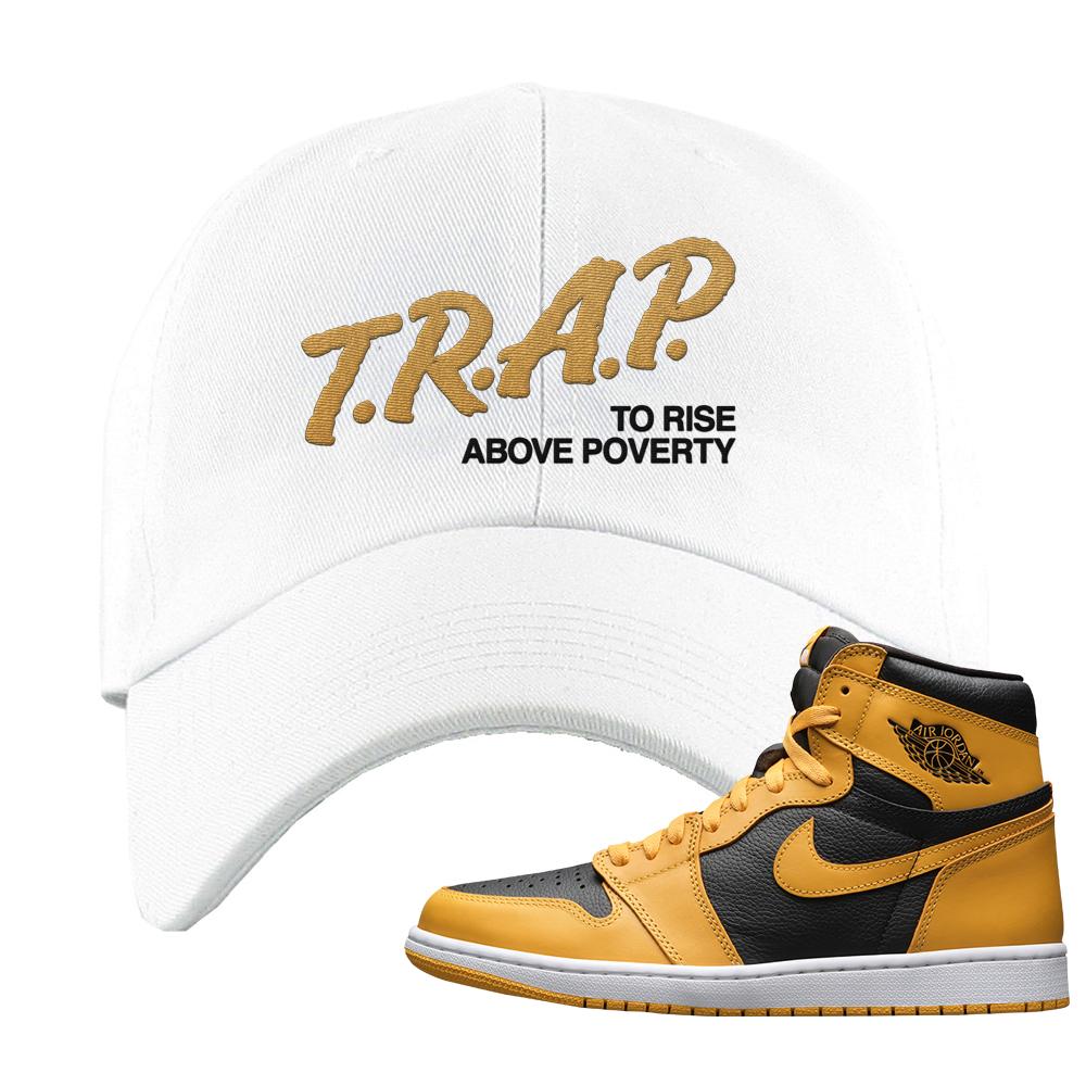Pollen 1s Dad Hat | Trap To Rise Above Poverty, White