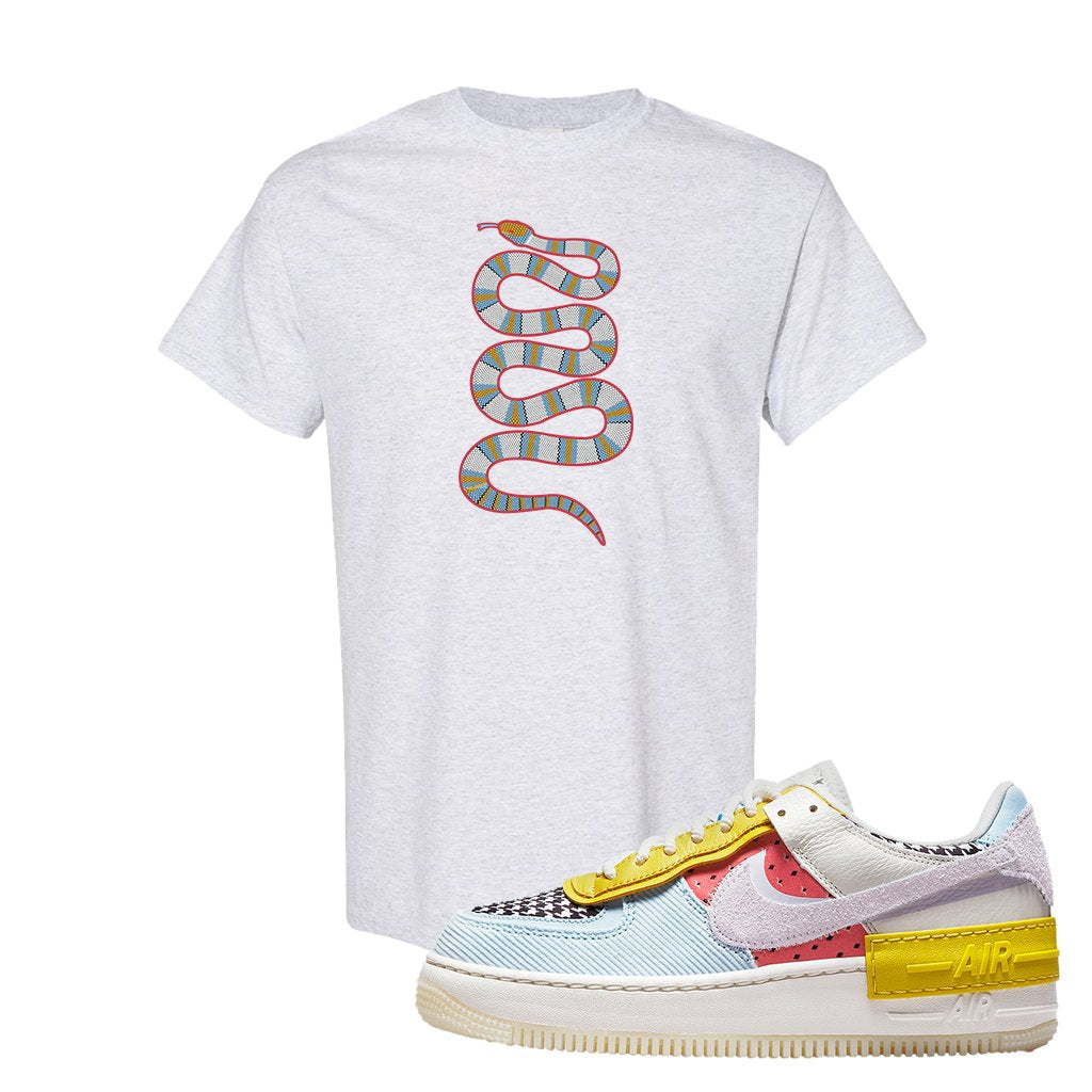 Air Force 1 Shadow Multi-Color T Shirt | Coiled Snake, Ash