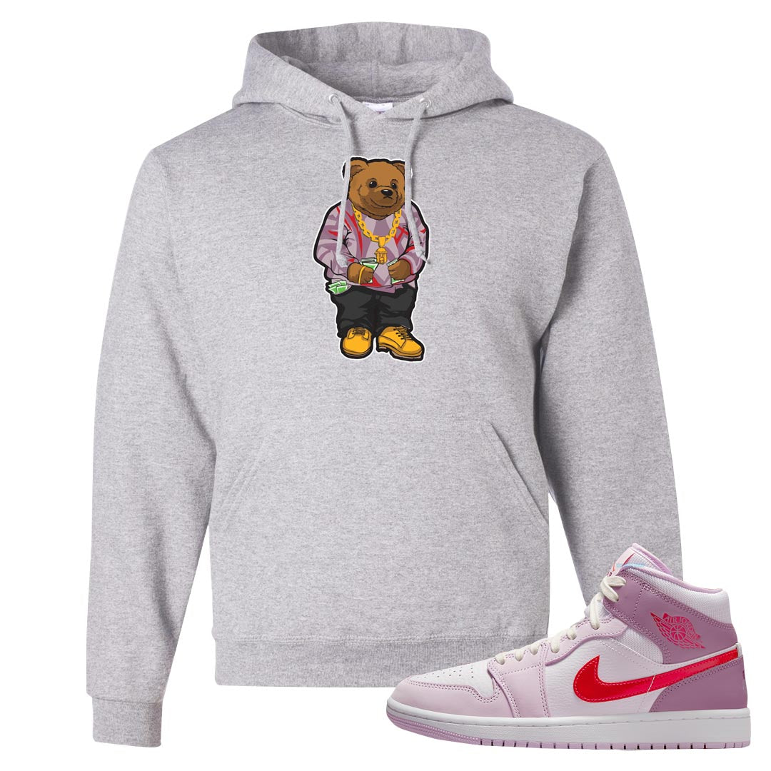 Valentine's Day Mid 1s Hoodie | Sweater Bear, Ash