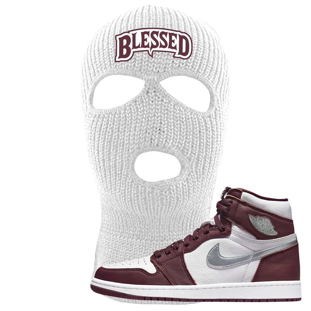 Bordeaux 1s Ski Mask | Blessed Arch, White