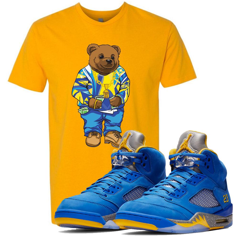 This yellow t-shirt will match great with your Jordan 5 Alternate Laney JSP shoes