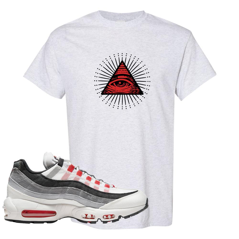 Comet 95s T Shirt | All Seeing Eye, Ash